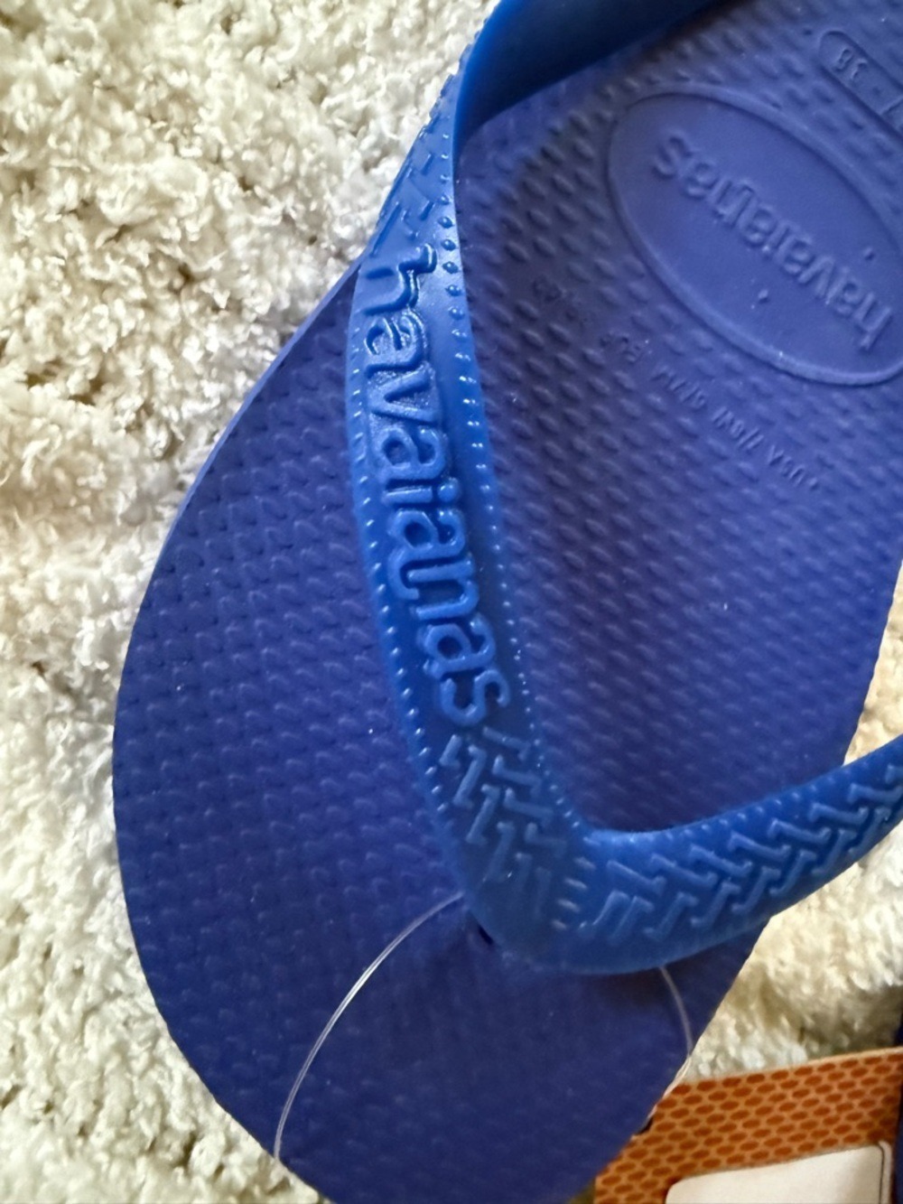 Havaianas Top Brazilian Unisex Flip Flops Sandals Beach Pool Navy Blue 7 8 NWT - Picture 2 of 6